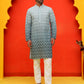 Ombre Printed & Embroidered Kurta Pyjama Set ( JOKP P 5222 Blue )