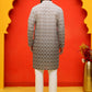 Ombre Printed & Embroidered Kurta Pyjama Set ( JOKP P 5222 Grey )