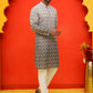 Ombre Printed & Embroidered Kurta Pyjama Set ( JOKP P 5222 Grey )