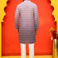 Ombre Printed & Embroidered Kurta Pyjama Set ( JOKP P 5222 Purple )