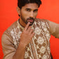 Embroidered Kurta Pyjama For Men ( JOKP P 5223 Brown )