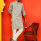 Embroidered Kurta Pyjama For Men ( JOKP P 5223 Grey )