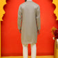 Embroidered Kurta Pyjama For Men ( JOKP P 5223 Grey )