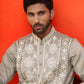 Embroidered Kurta Pyjama For Men ( JOKP P 5223 Grey )