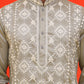 Embroidered Kurta Pyjama For Men ( JOKP P 5223 Grey )