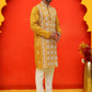 Embroidered Kurta Pyjama For Men ( JOKP P 5223 Mustard )