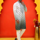 Ombre Printed & Embroidered Kurta Pyjama Set ( JOKP P 5224 Grey )