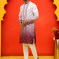 Ombre Printed & Embroidered Kurta Pyjama Set ( JOKP P 5224 Maroon )