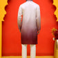 Ombre Printed & Embroidered Kurta Pyjama Set ( JOKP P 5224 Maroon )