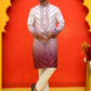 Ombre Printed & Embroidered Kurta Pyjama Set ( JOKP P 5224 Maroon )