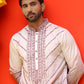 Ombre Printed & Embroidered Kurta Pyjama Set ( JOKP P 5224 Maroon )
