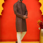 Embroidered straight Kurta Set For Men ( JOKP P 5225 Coffee )