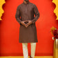 Embroidered straight Kurta Set For Men ( JOKP P 5225 Coffee )