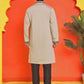 Embroidered & Sequins Kurta Set For Men ( JOKP B-P 5226 Beige )