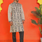 Embroidered & Sequins Kurta Set For Men ( JOKP B-P 5226 Beige )