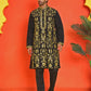 Embroidered & Sequins Kurta Set For Men ( JOKP B-P 5226 Black )