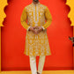 Embroidered & Sequins Kurta Set For Men ( JOKP P 5226 Mustard )