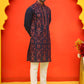 Embroidered & Sequins Kurta Set For Men ( JOKP P 5226 Navy )