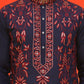 Embroidered & Sequins Kurta Set For Men ( JOKP P 5226 Navy )