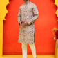 Embroidered Kurta Set For Men ( JOKP P 5227 Cream )