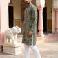 Silk Blend Floral Embroidered Kurta Pyjama Set