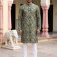 Silk Blend Floral Embroidered Kurta Pyjama Set