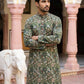 Silk Blend Floral Embroidered Kurta Pyjama Set