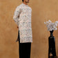 Silk Blend Floral Embroidered Kurta With Korean Pants ( JOKP PJ11B B 5227 White )