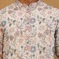 Silk Blend Floral Embroidered Kurta With Korean Pants ( JOKP PJ11B B 5227 White )