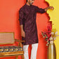 Embroidered Kurta Set For Men ( JOKP P 5228 Purple )