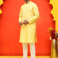 Embroidered Kurta Set For Men ( JOKP P 5228 Yellow )