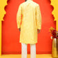 Embroidered Kurta Set For Men ( JOKP P 5228 Yellow )