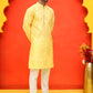 Embroidered Kurta Set For Men ( JOKP P 5228 Yellow )