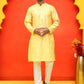 Embroidered Kurta Set For Men ( JOKP P 5228 Yellow )