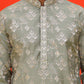 Men's Embroidered Kurta Pyjama ( JOKP P 5229 Pista )