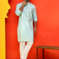 Men's Embroidered Kurta Pyjama ( JOKP P 5229 Sky )