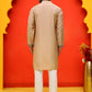 Embroidered & Sequins Kurta Set For Men ( JOKP P 5230 Beige )