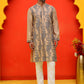 Embroidered & Sequins Kurta Set For Men ( JOKP P 5230 Beige )