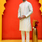 Embroidered and mirror work straight Kurta Set For Men, ( JOKP P 5231 Multi )
