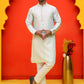 Embroidered and mirror work straight Kurta Set For Men, ( JOKP P 5231 Multi )