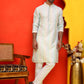 Embroidered and mirror work straight Kurta Set For Men, ( JOKP P 5231 Multi )