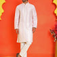 Embroidered and mirror work straight Kurta Set For Men ( JOKP P 5231 Peach )