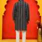 Self Design Cotton Straight Kurta Set ( JOKP P 5232 Black )