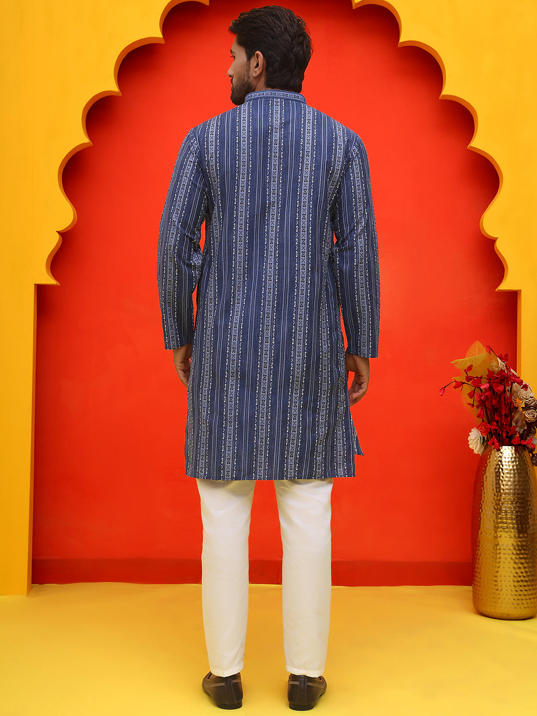 Self Design Cotton Straight Kurta Set ( JOKP P 5232 Blue )