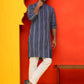 Self Design Cotton Straight Kurta Set ( JOKP P 5232 Blue )