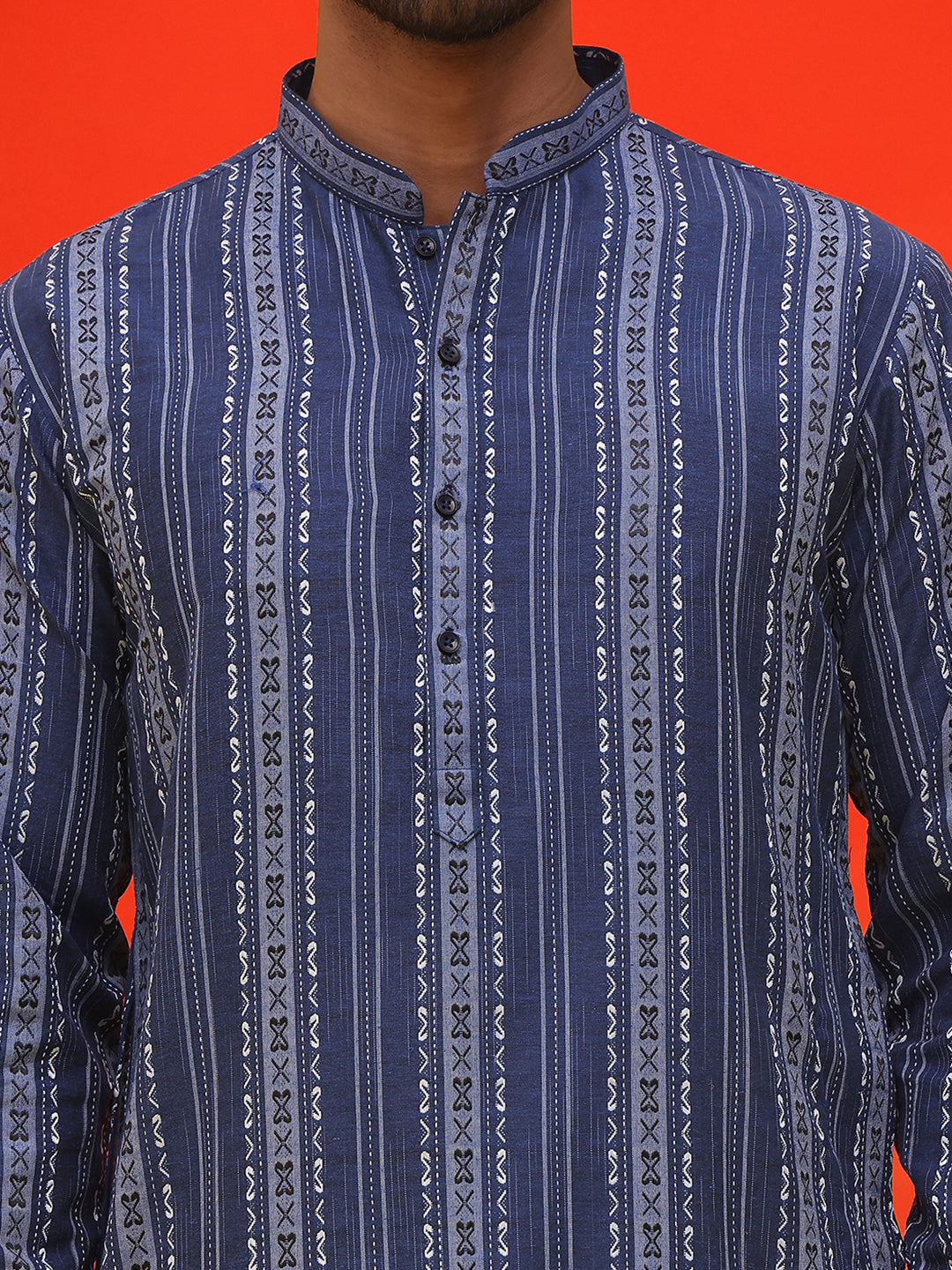 Self Design Cotton Straight Kurta Set ( JOKP P 5232 Blue )