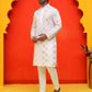 Embroidered & Sequins Kurta Pyjama ( JOKP P 5233 White )