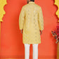 Embroidered & Sequins Kurta Pyjama ( JOKP P 5233 Yellow )