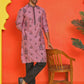Embroidered Silk Blend Kurta Pyjama Set ( JOKP B-P 5234 Magenta )