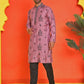 Embroidered Silk Blend Kurta Pyjama Set ( JOKP B-P 5234 Magenta )